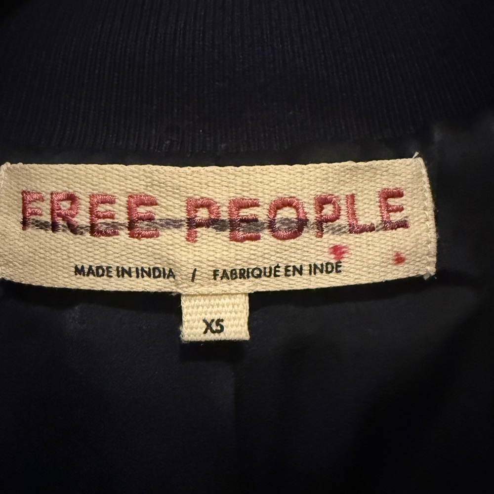 Free People Home Run Varsity Jacket | XS | NWOT - Picture 6 of 7
